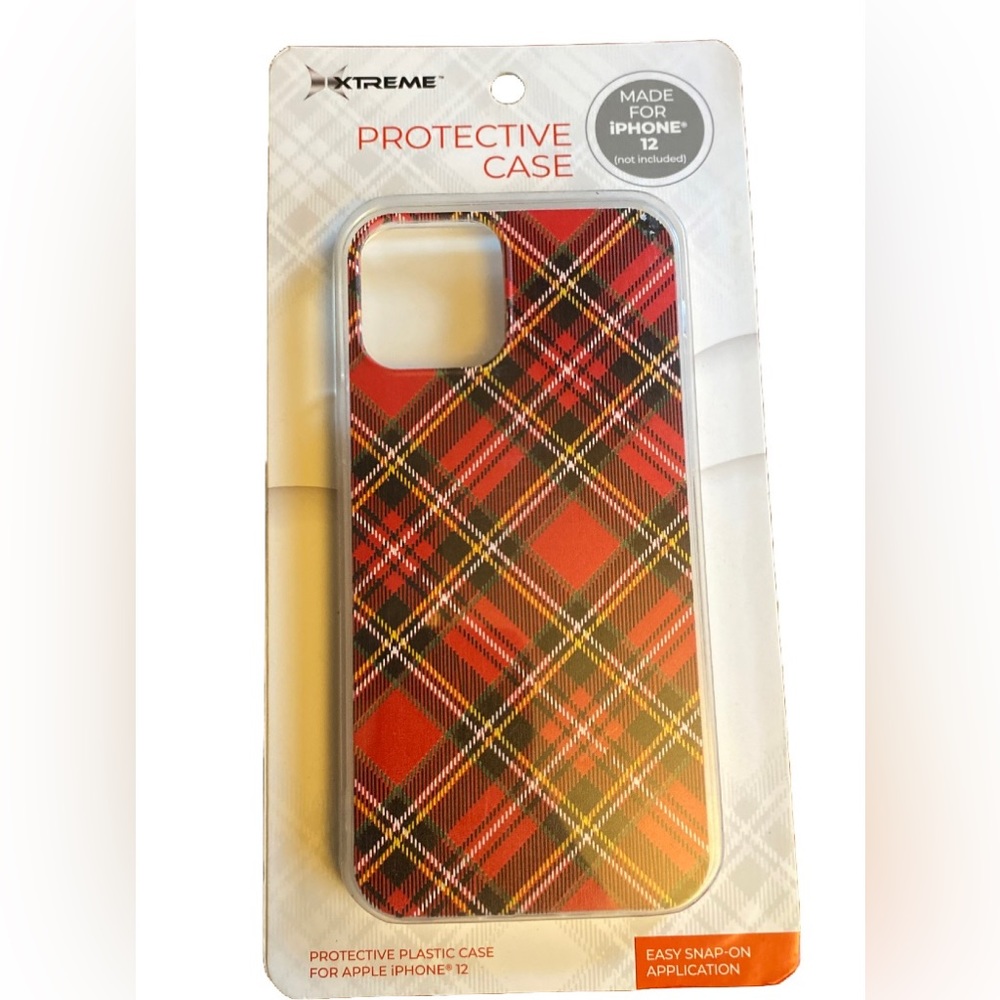 iPhone 12 Xtreme Protective Case Protective Phone Case Red Plaid Apple IPhone 12